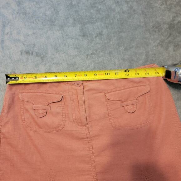 Ann Taylor LOFT Womens Mini Skirt Size 4P Rust Corduroy Utility Pockets preppy - Picture 5 of 7